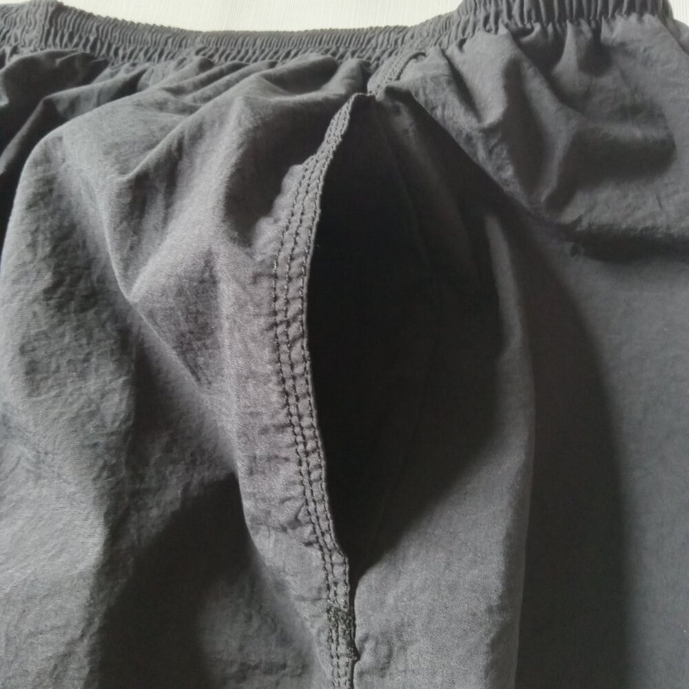 Vintage 1994 Nike Black Brief Lined Nylon Drawstring Activewear Shorts Size XL - Picture 9 of 12